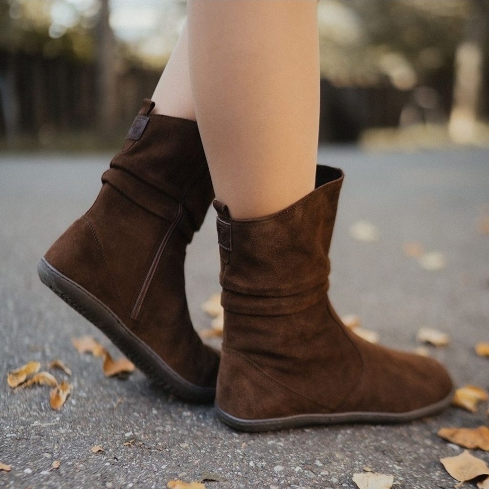 Groundies Odessa Brown Suede Barefoot Boots